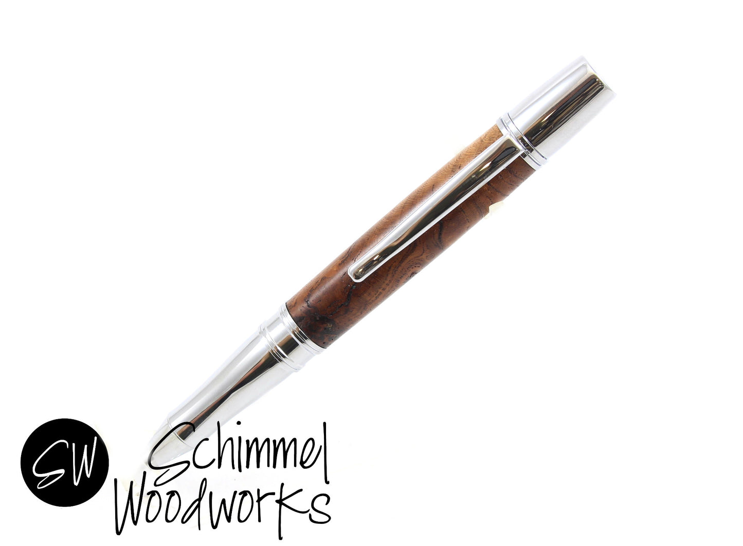 Chrome Burl Ballpoint Pen