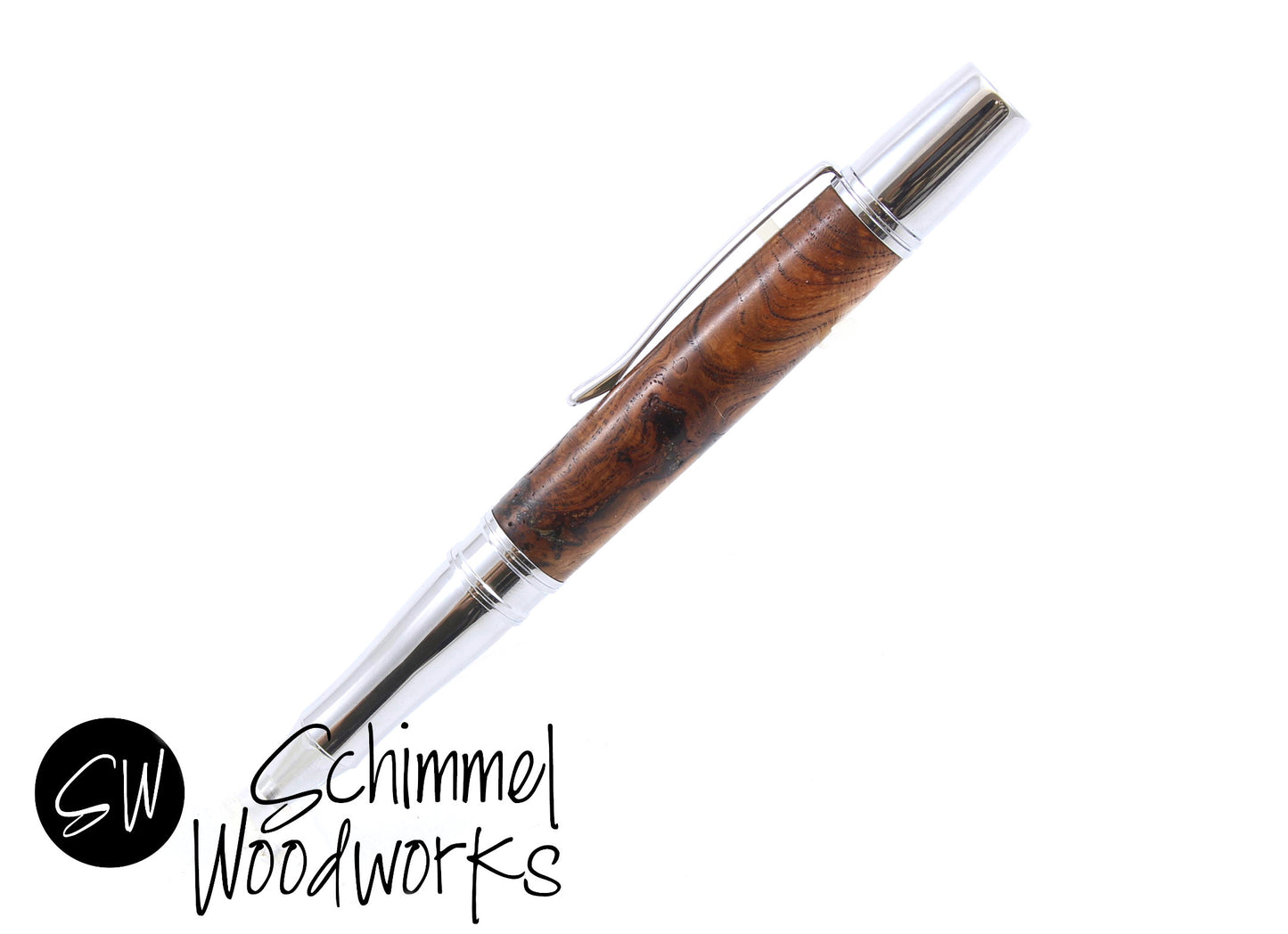 Chrome Burl Ballpoint Pen