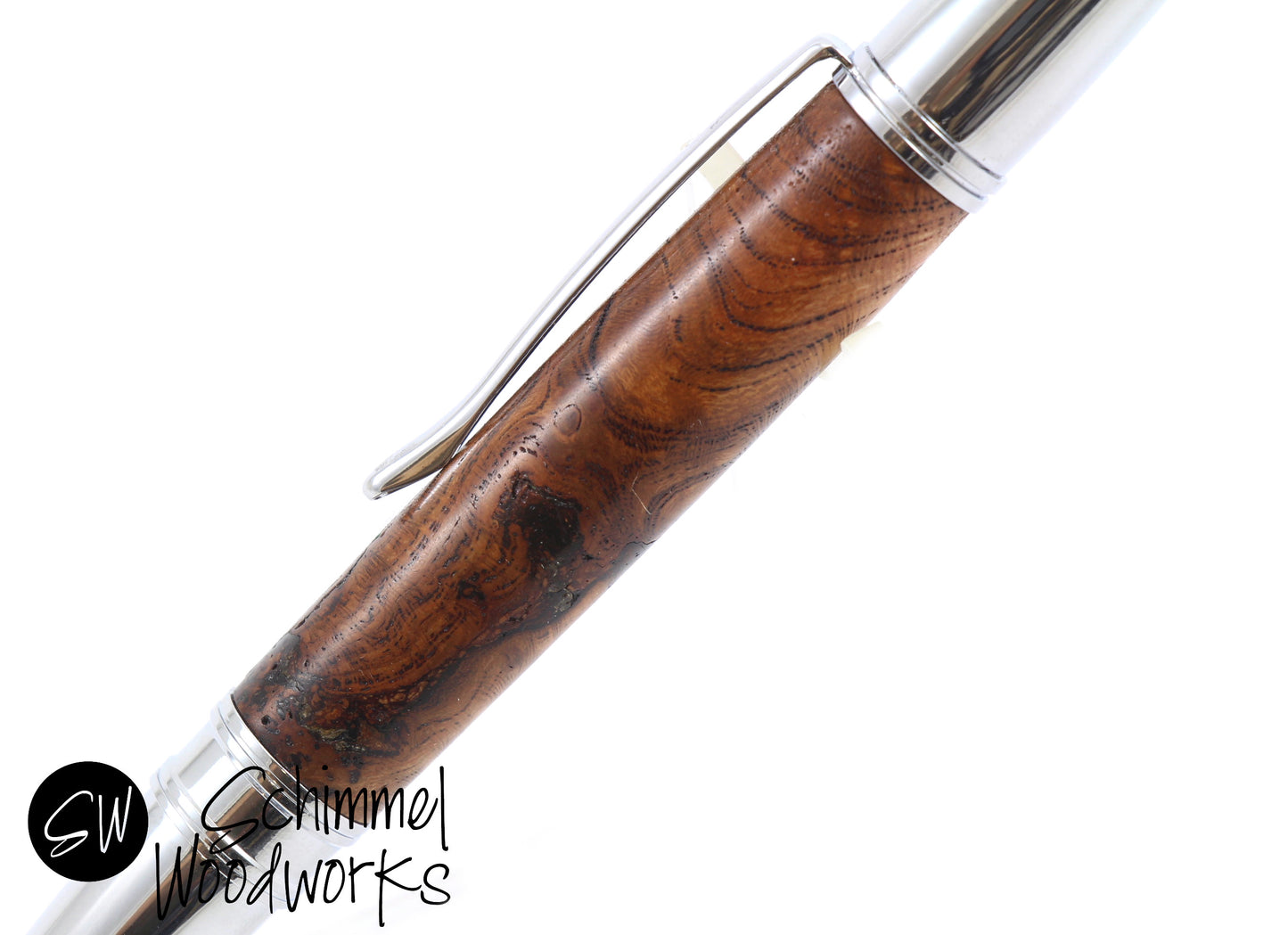 Chrome Burl Ballpoint Pen