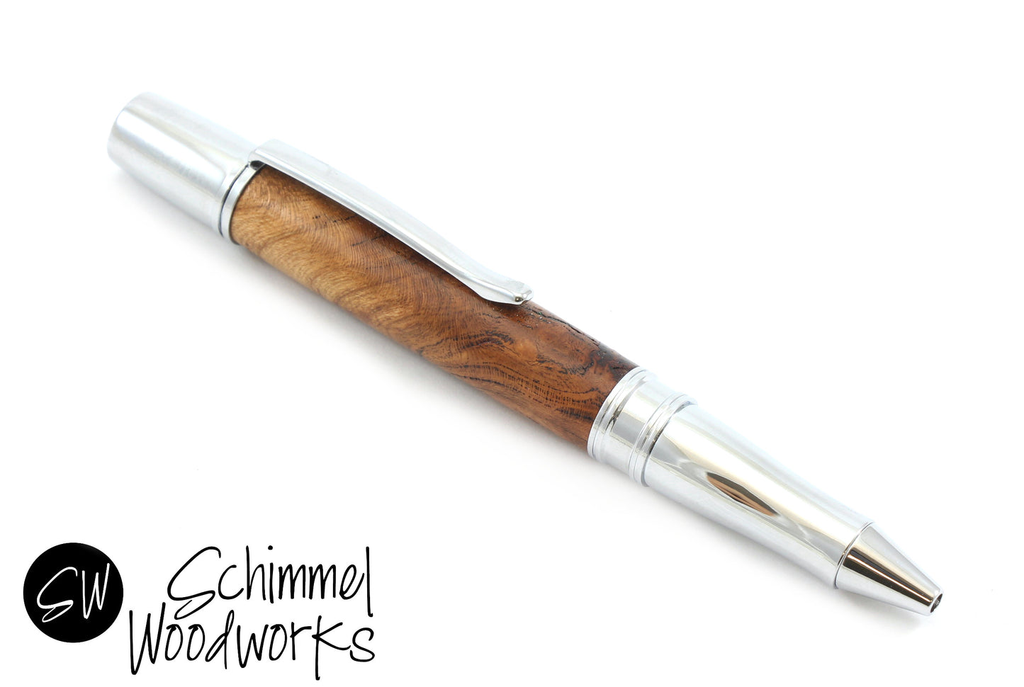 Chrome Burl Ballpoint Pen