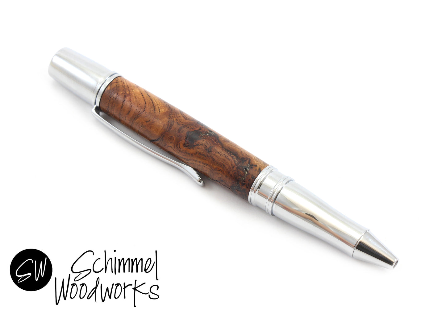 Chrome Burl Ballpoint Pen