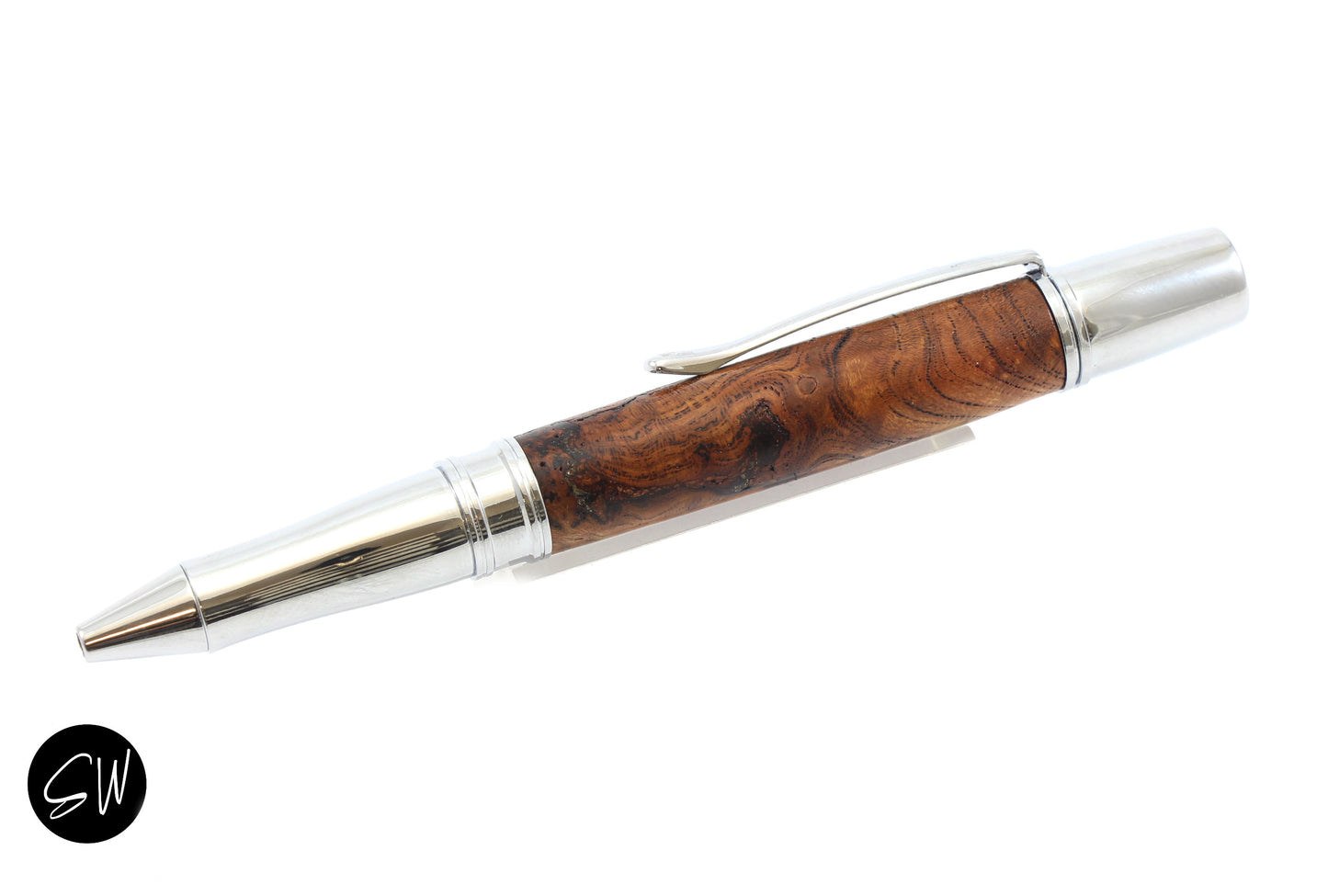 Chrome Burl Ballpoint Pen