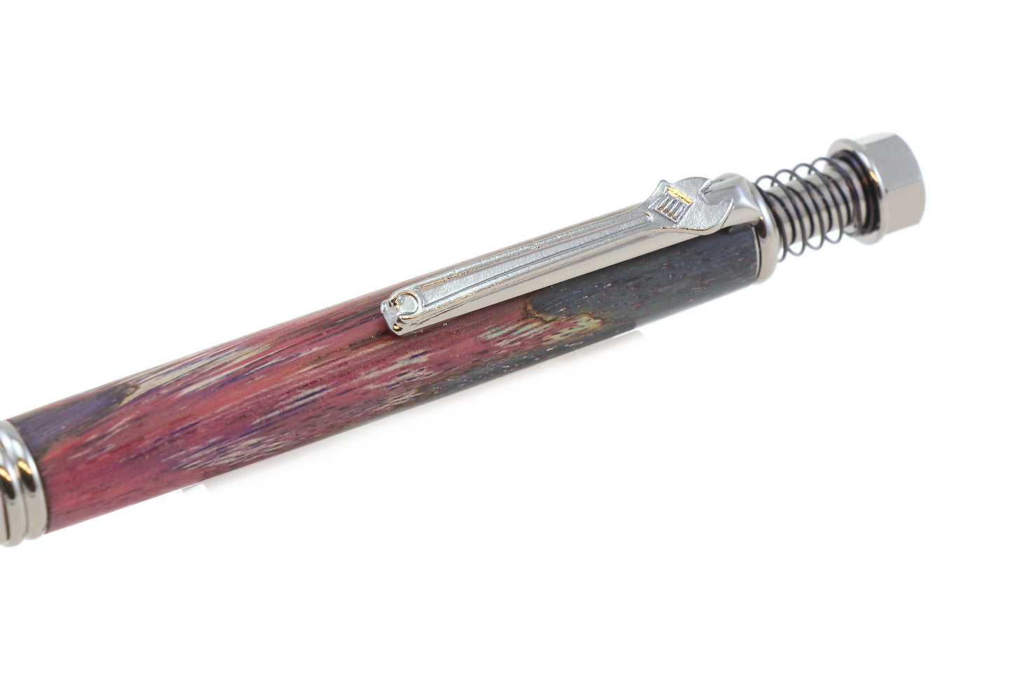 Tri-Dyed Burl Wood Click Pen