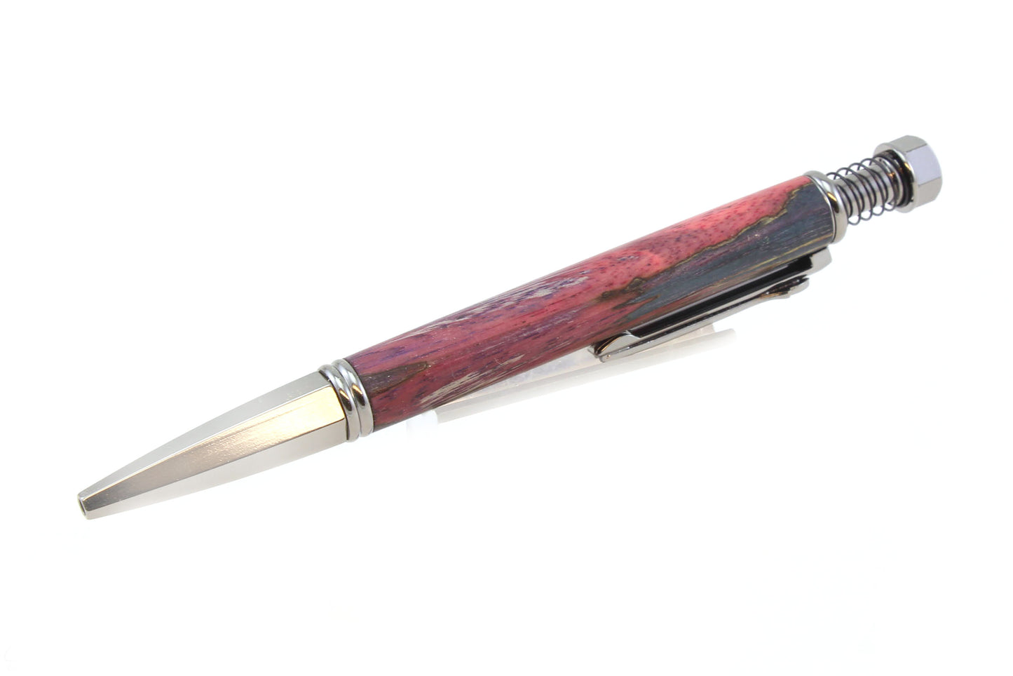 Tri-Dyed Burl Wood Click Pen