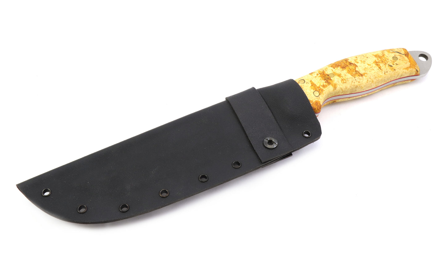 Buckeye Burl Tanto Knife