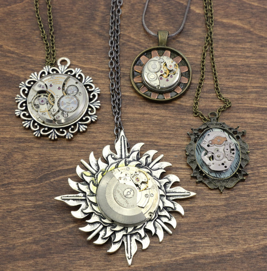 Vintage Watch Parts Necklace