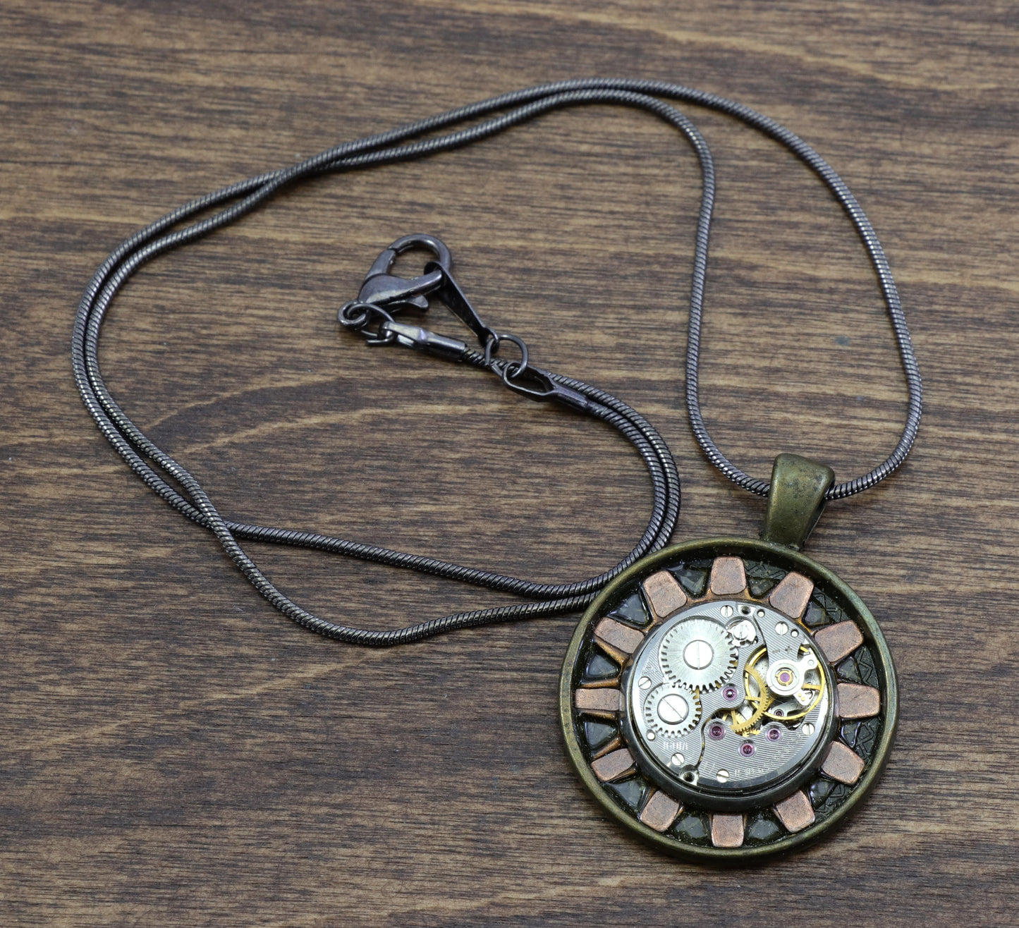 Vintage Watch Parts Necklace