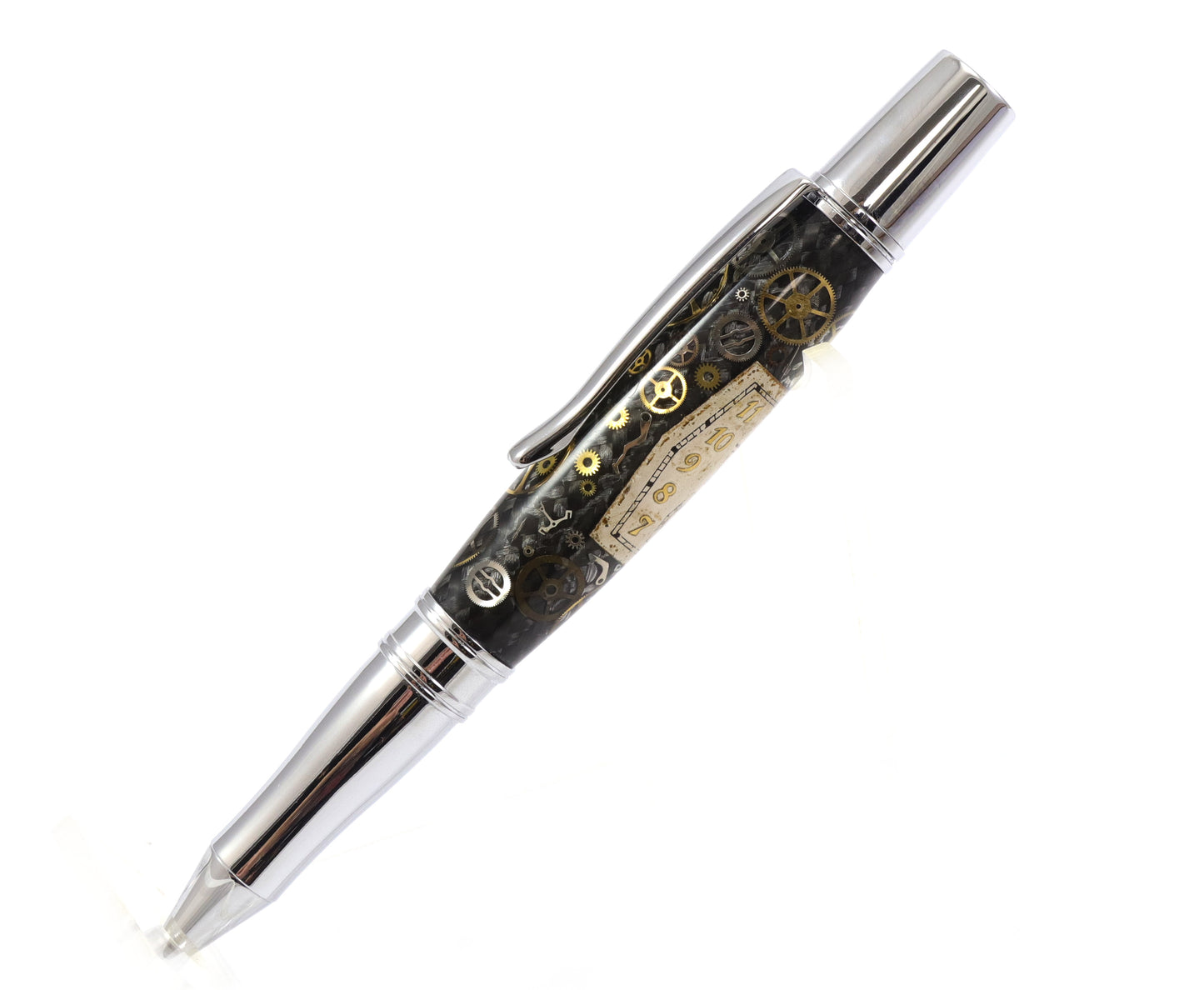 Vintage Waltham Watch Parts Pen - Chrome