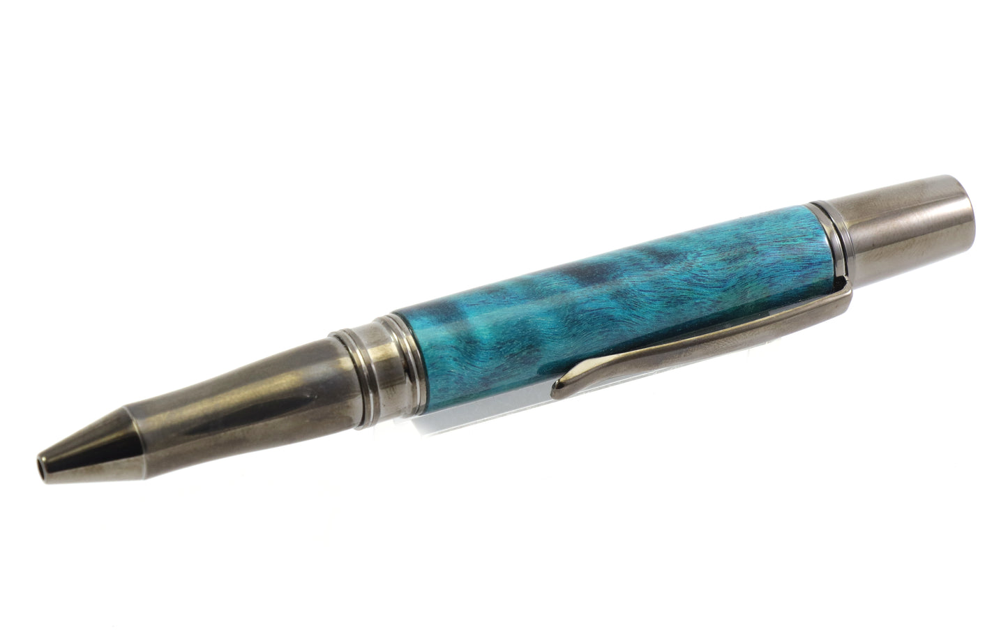 Teal Tiki Skull Pen