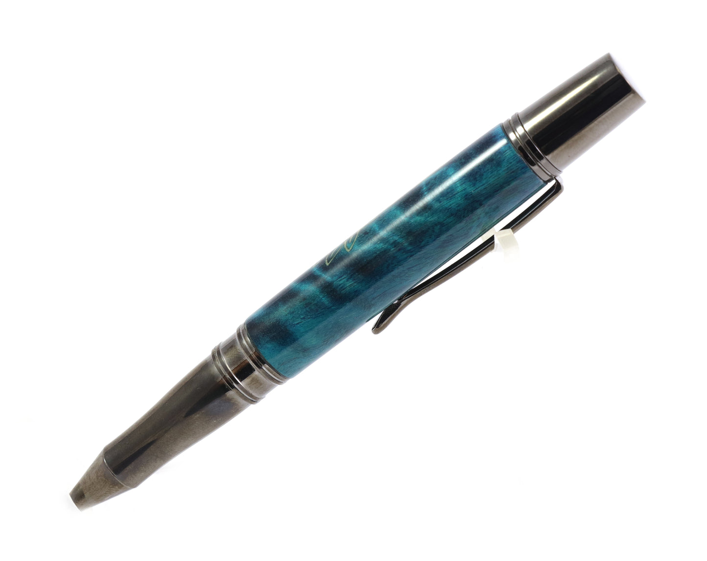 Teal Tiki Skull Pen