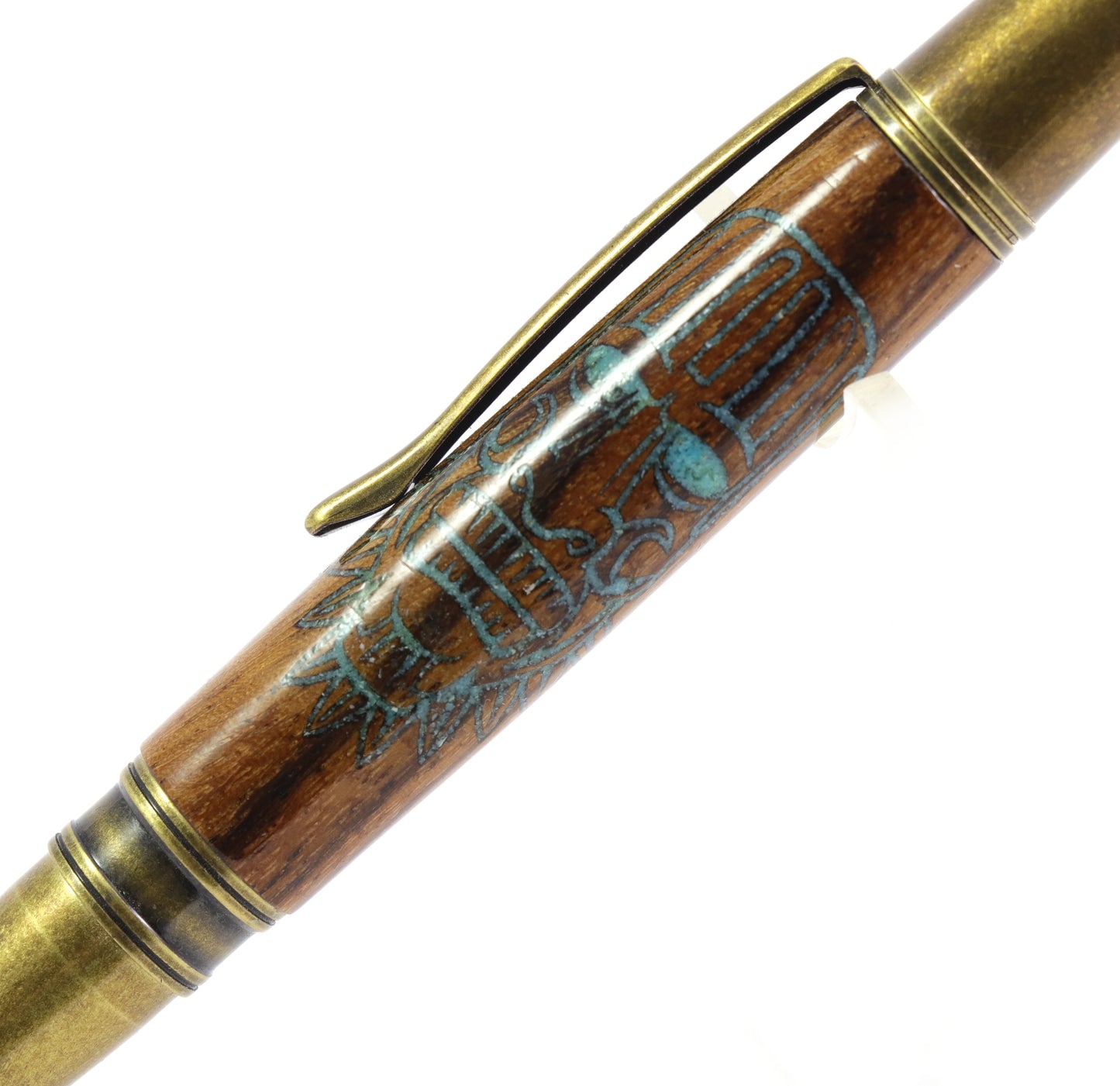 Wood Tiki Skull Pen