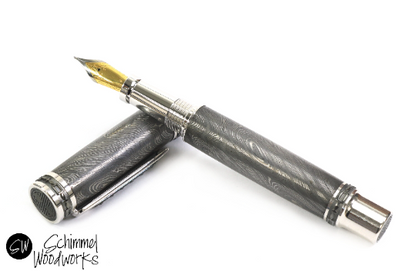 Hand Forged Damascus Steel Fountain Pen