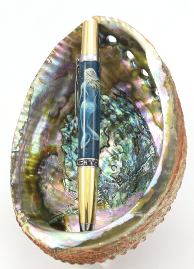 Mermaid Pen Hand painted Mermaid Zodiac Pen