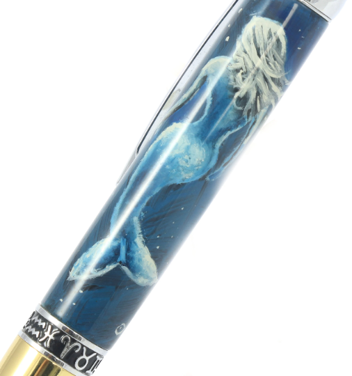 Mermaid Pen Hand painted Mermaid Zodiac Pen