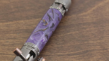 Purple Steampunk Gatling Gun Bolt Action Pen