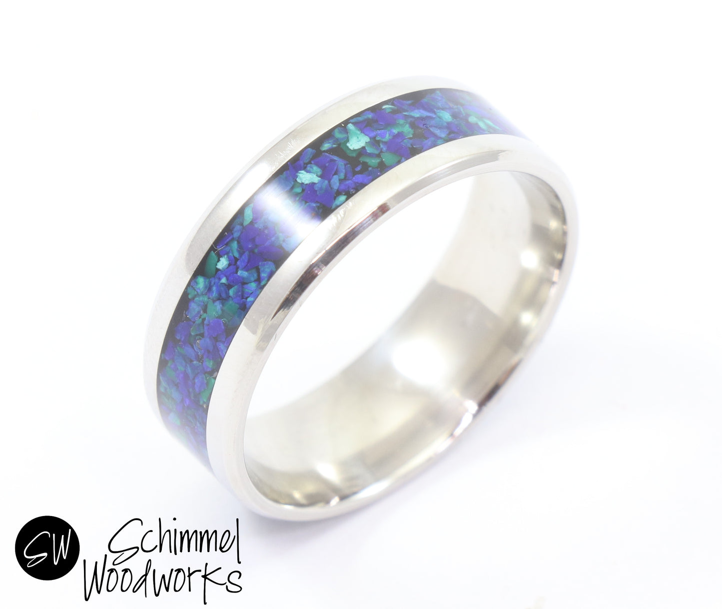 Azurite Malachite Stone Ring