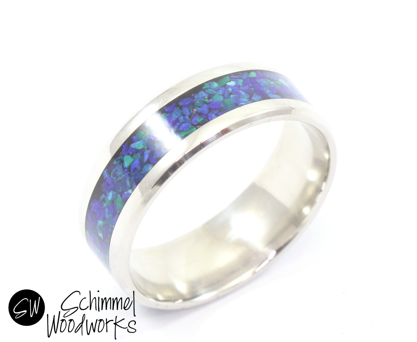 Azurite Malachite Stone Ring