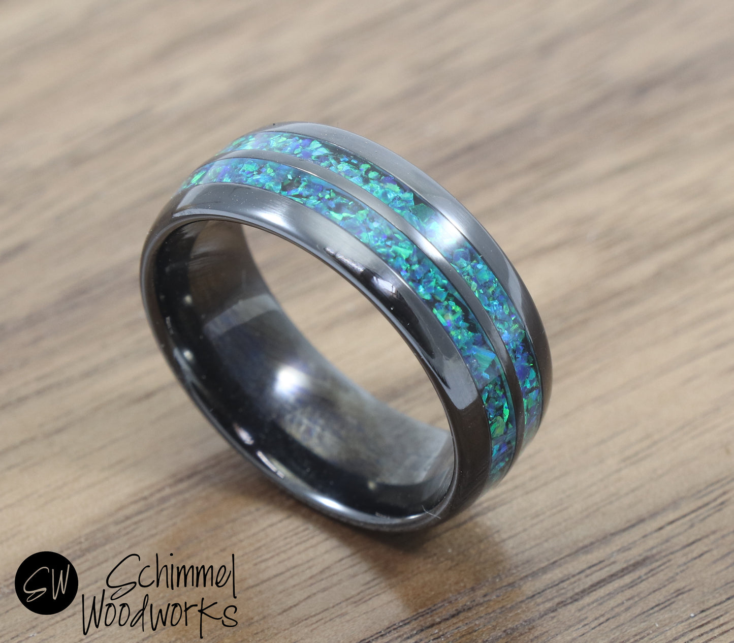 Blue/green Opal Ring