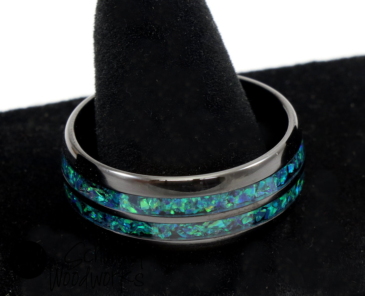 Blue/green Opal Ring