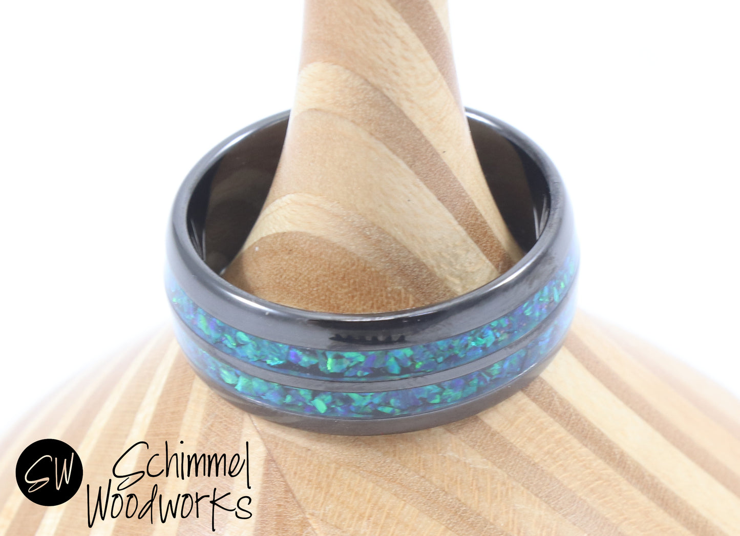 Blue/green Opal Ring