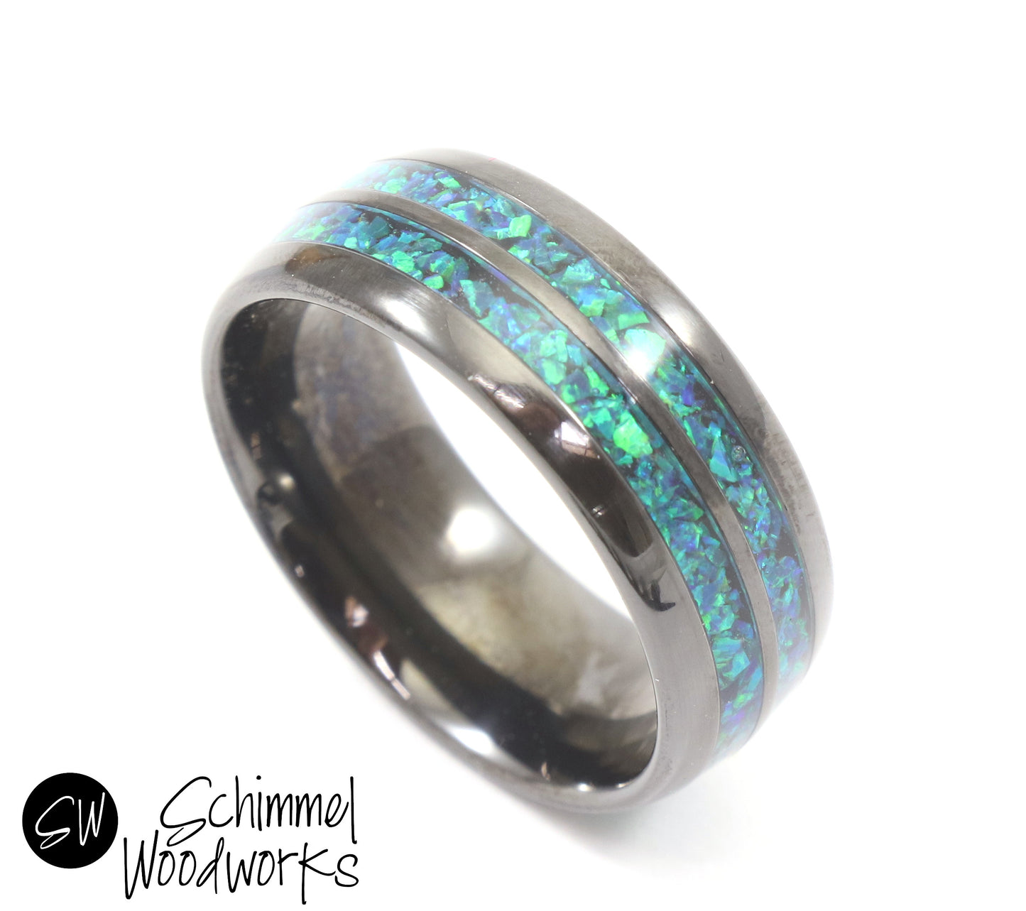 Blue/green Opal Ring