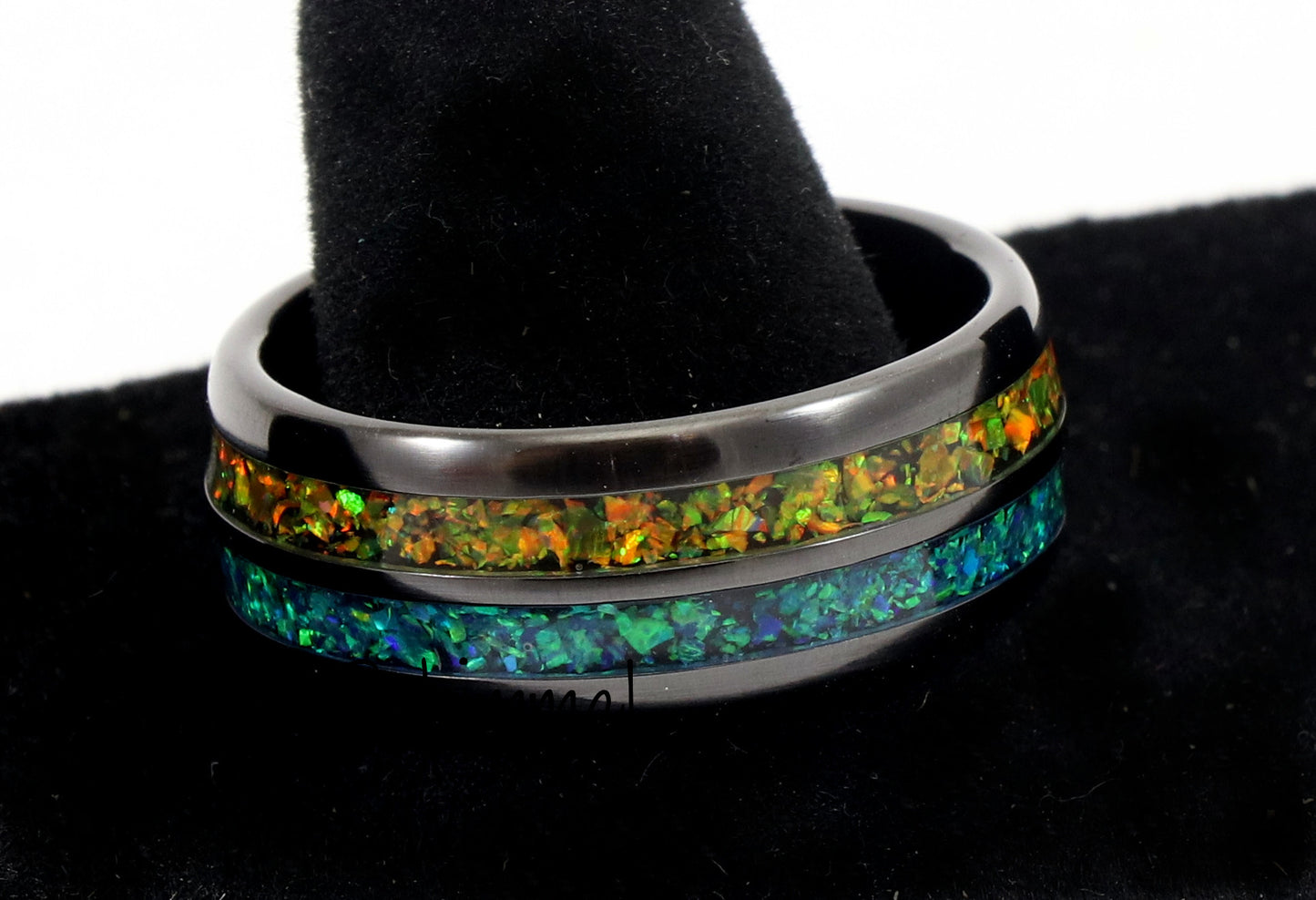 Blue & Green Opal Ring