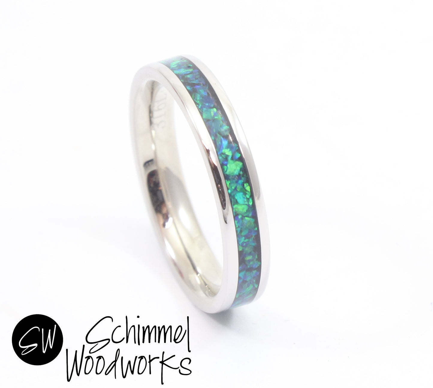 Blue/Green Opal Ring