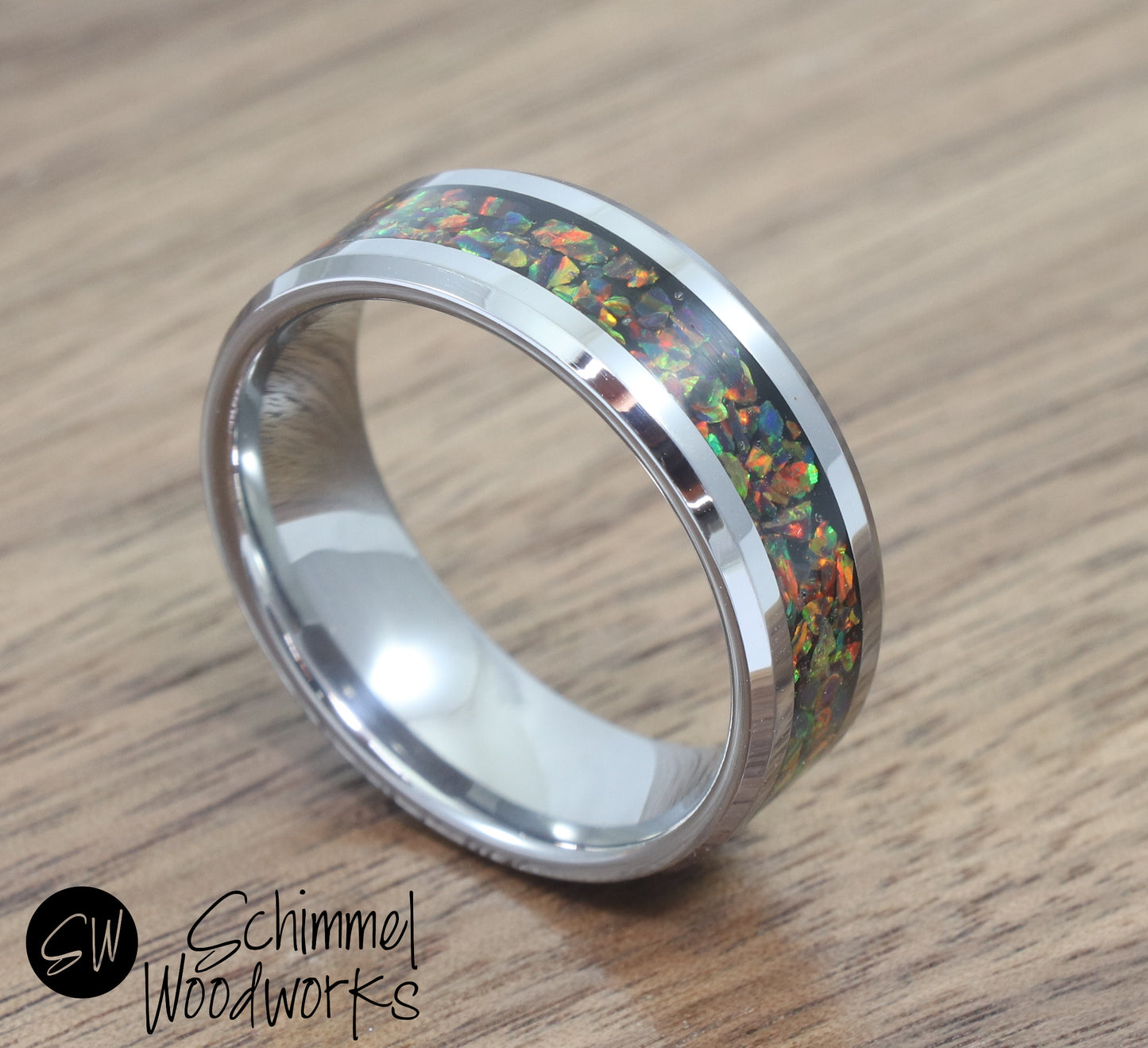 Rainbow Opal Ring