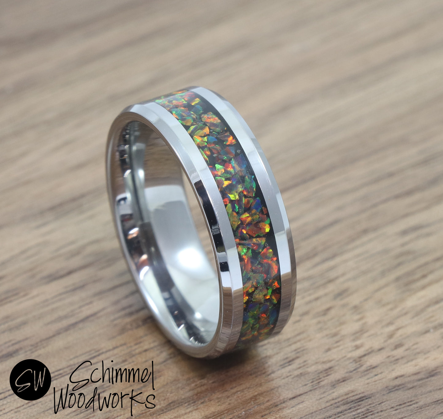 Rainbow Opal Ring