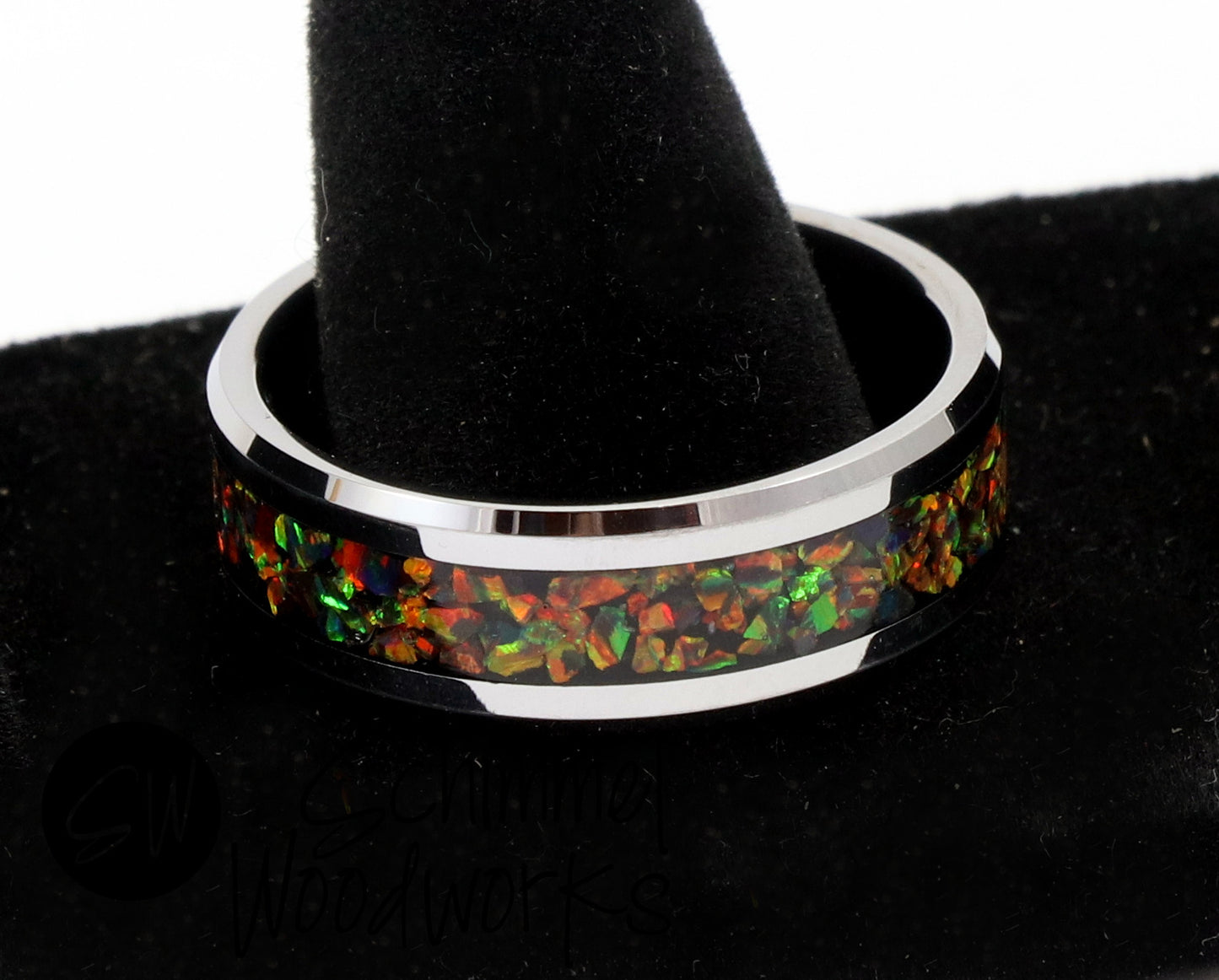 Rainbow Opal Ring