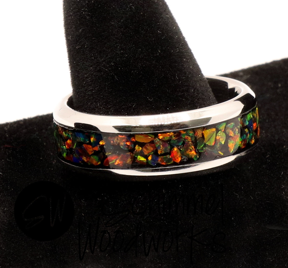 Rainbow Opal Ring
