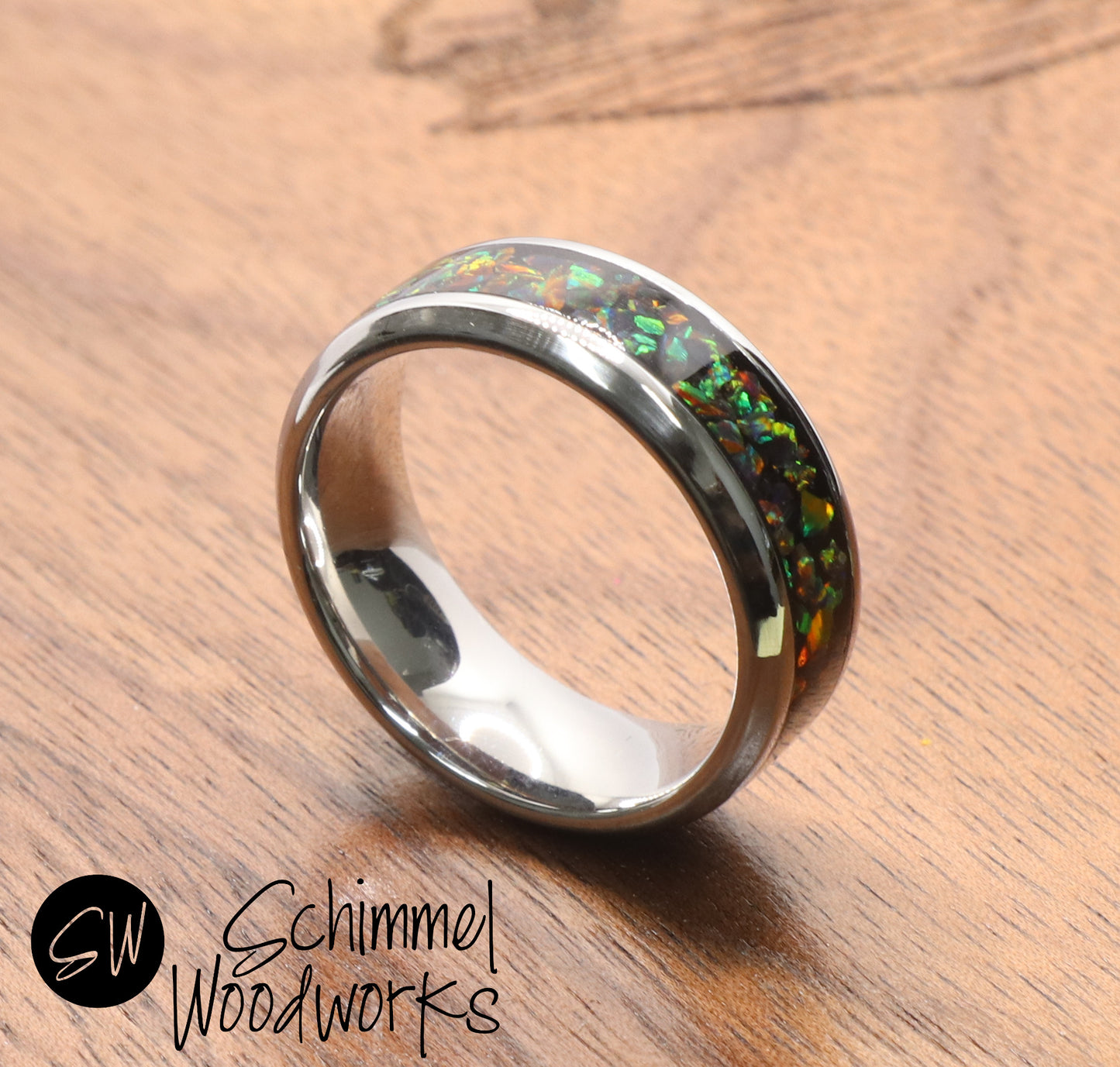 Rainbow Opal Ring