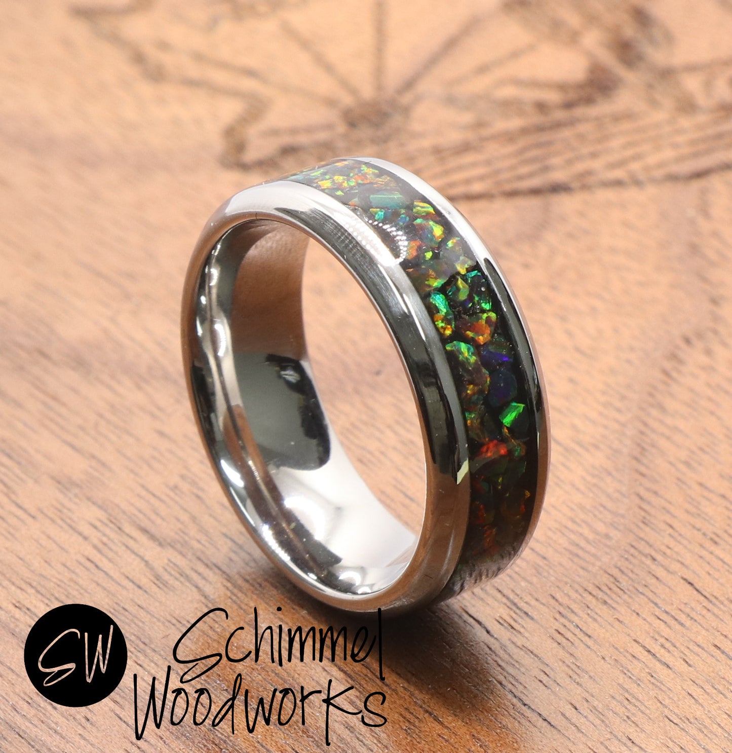 Rainbow Opal Ring