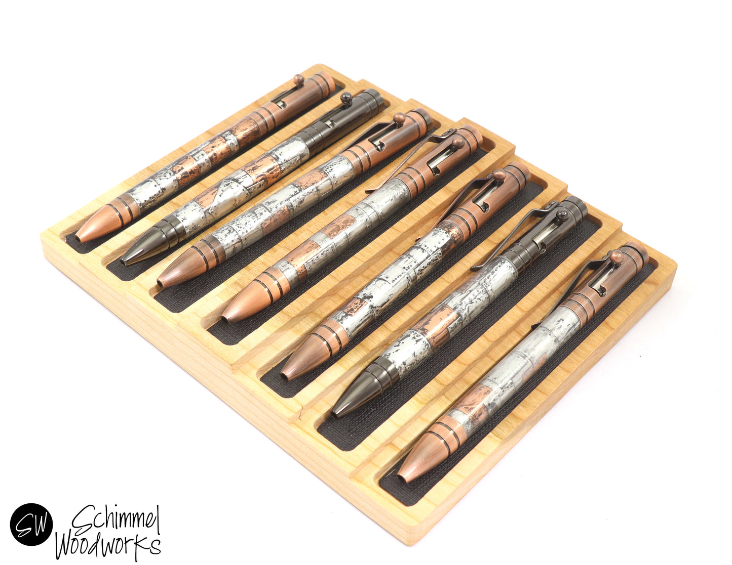 Wood 7 Pen Display