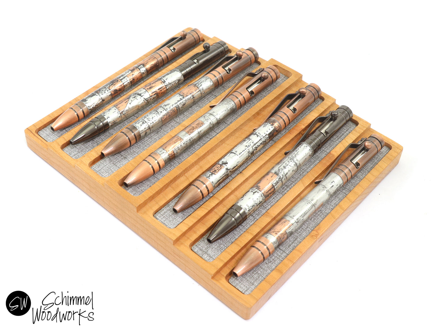 Wood 7 Pen Display