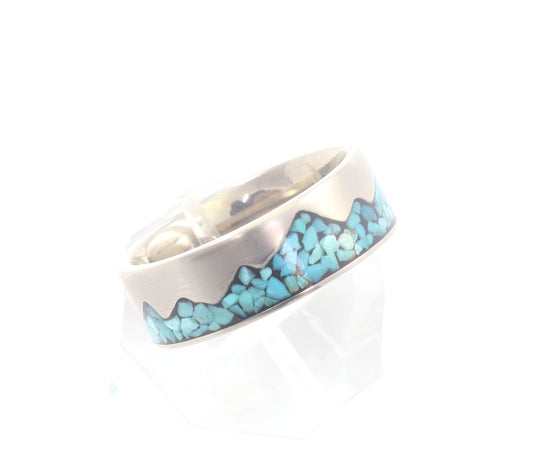 Titanium Mountain Turquoise Ring