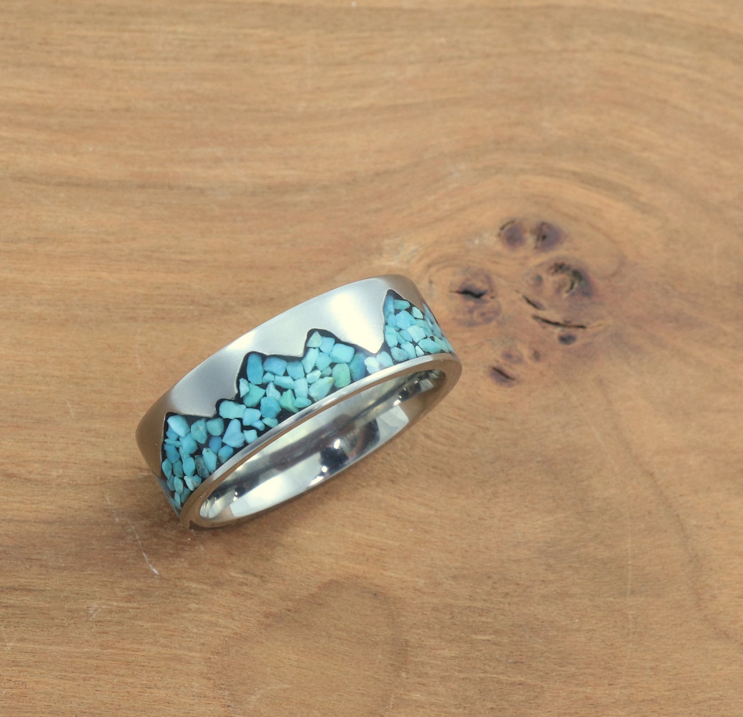 Titanium Mountain Turquoise Ring