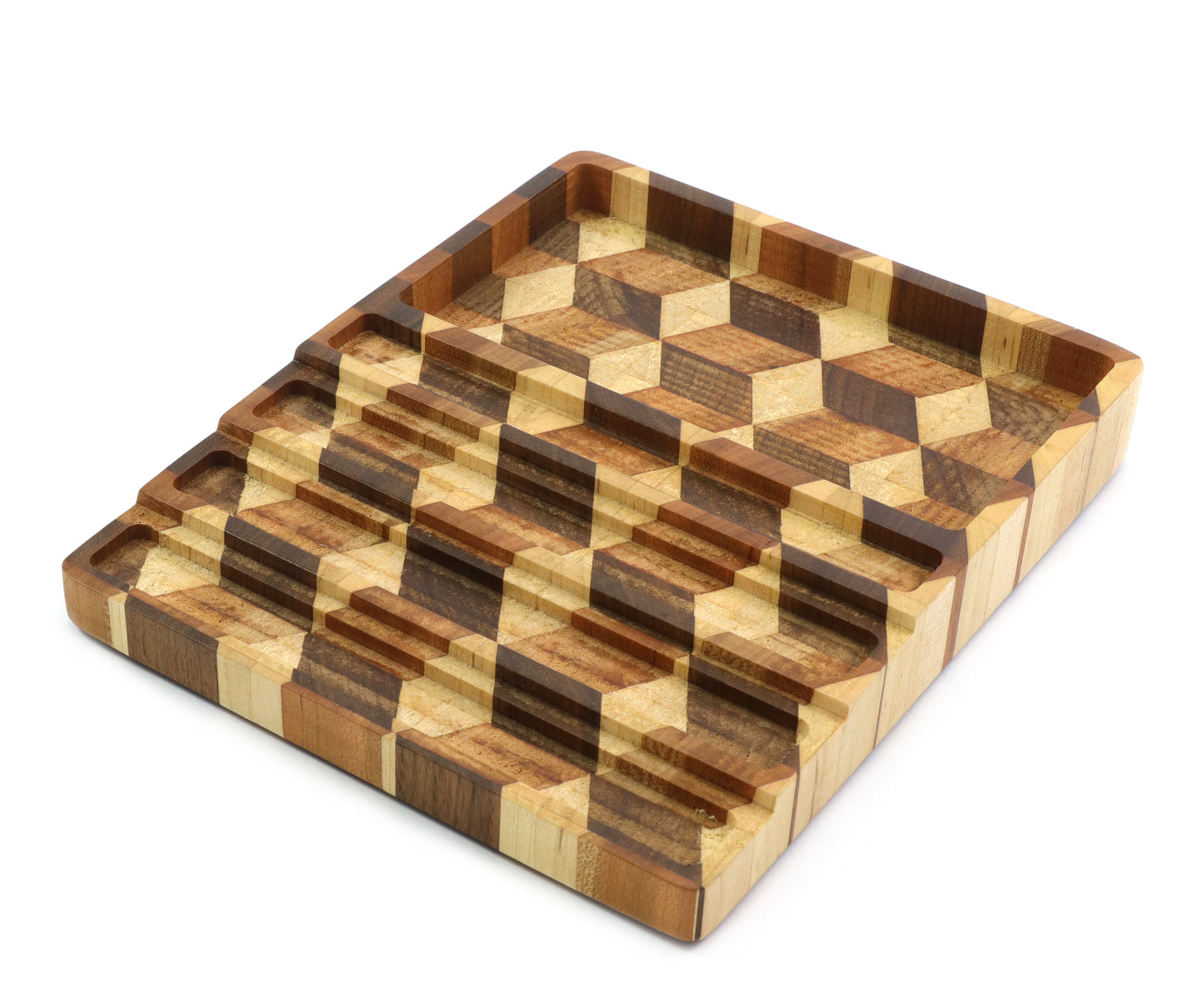 Checkered Pen tray with Desk Organizer - Fits 4 pens