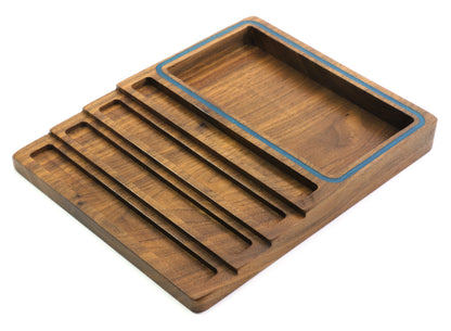 Turquoise Inlay Pen tray with Desk Organizer - Fits 4 pens