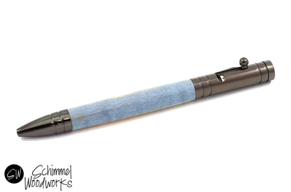 Blue Dyed Wood Pen