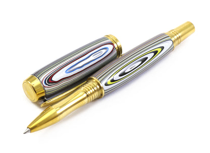 Fordite Rollerball Pen - Motor Agate Pen