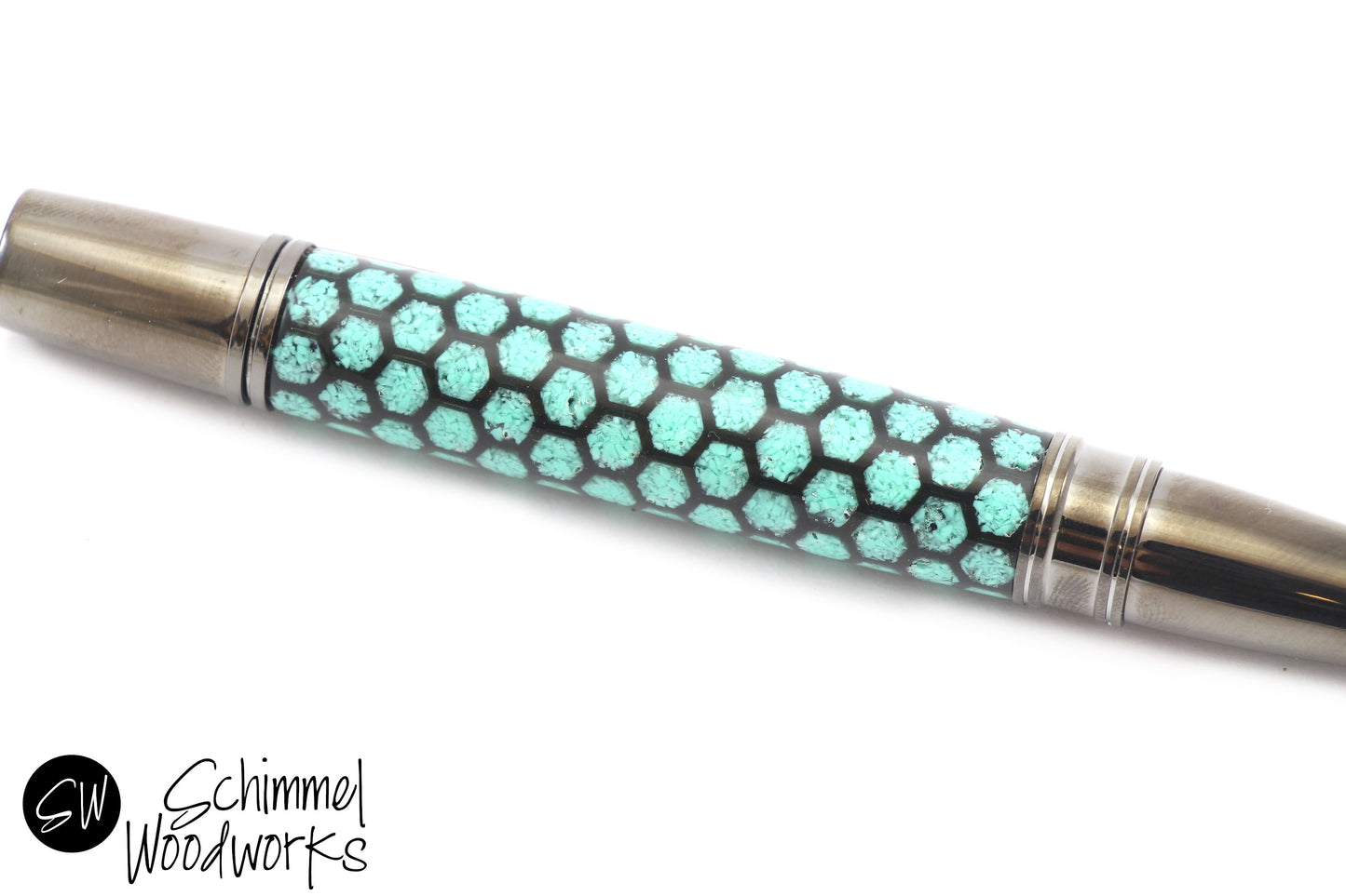 Turquoise Honeycomb Pen