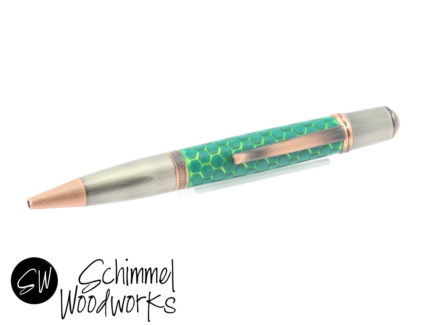 Green Honeycomb Pen