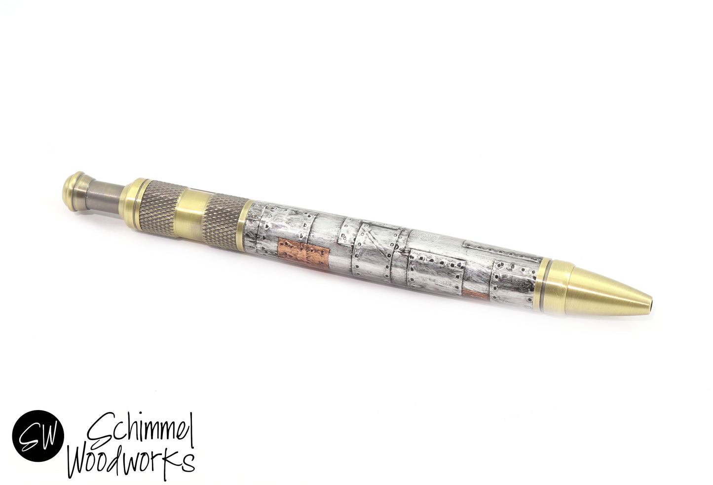 Steampunk Antique Brass Click Pen
