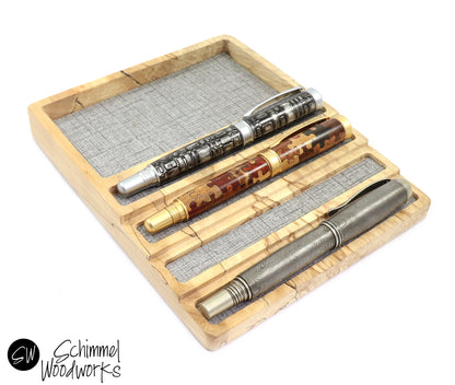 Pen tray with Desk Organizer - Fits 4 pens