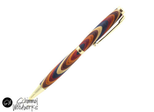Colored Wood Spiral Pen