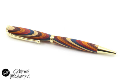 Colored Wood Spiral Pen