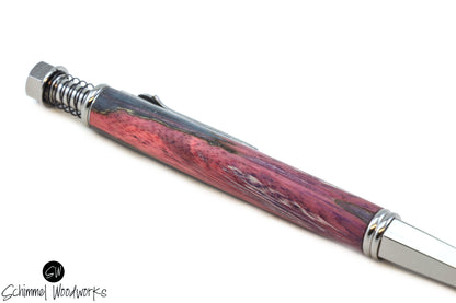 Tri-Dyed Burl Wood Click Pen