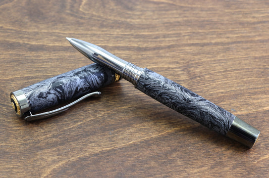 Faux Damascus Rollerball Pen