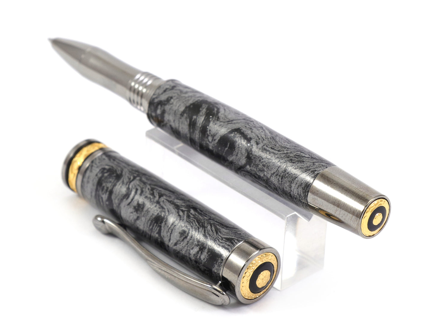Faux Damascus Rollerball Pen